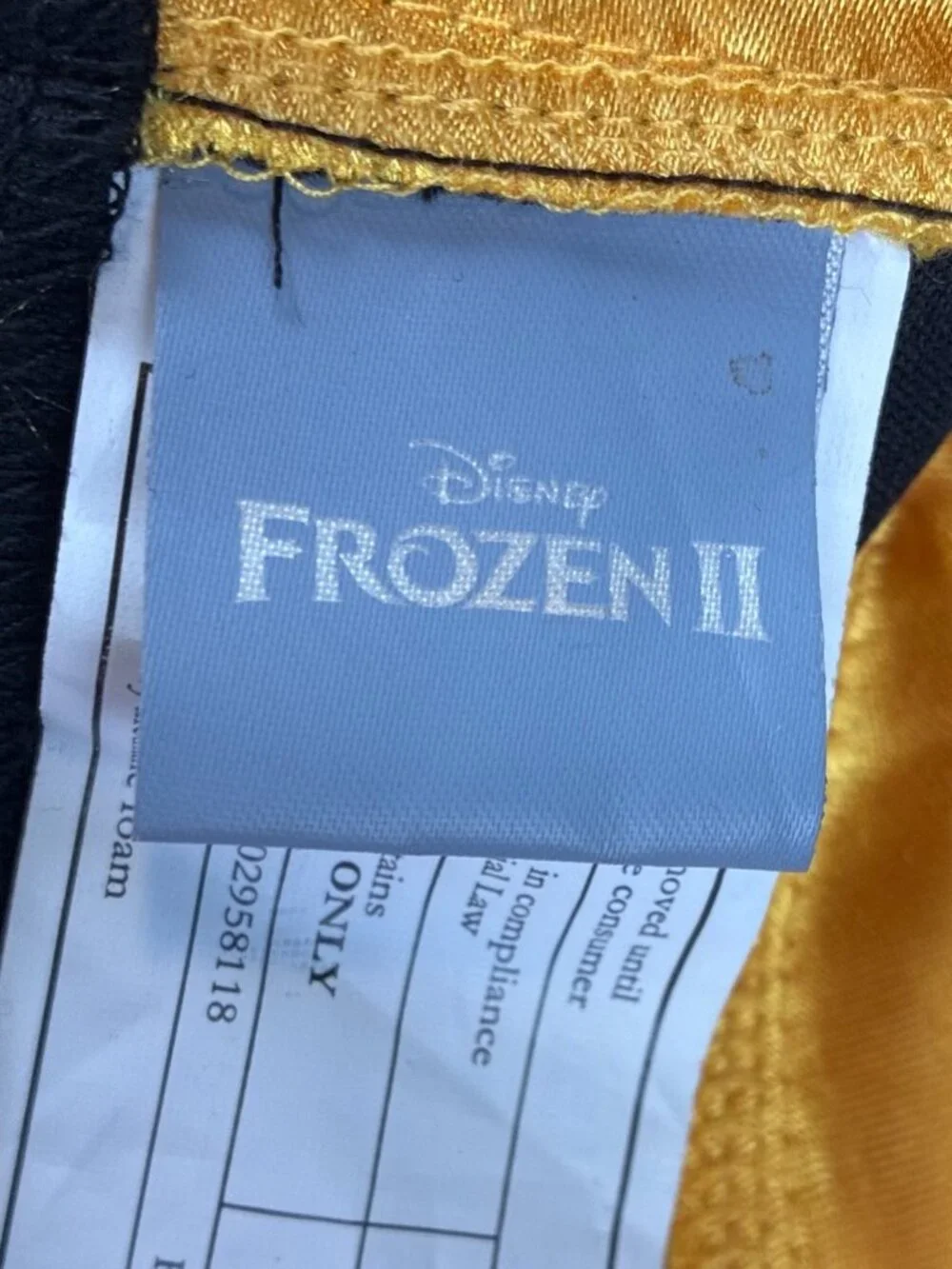 Anna Frozen 2 Girls Costume Long Black Dress Faux Leather Belt S M 6/7 Nordic